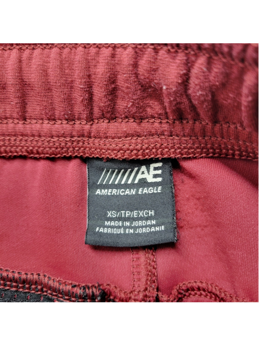 American Eagle Jogger Sweat Pants Womens Size XS Red Elastic Waist Drawstring - Picture 8 of 10